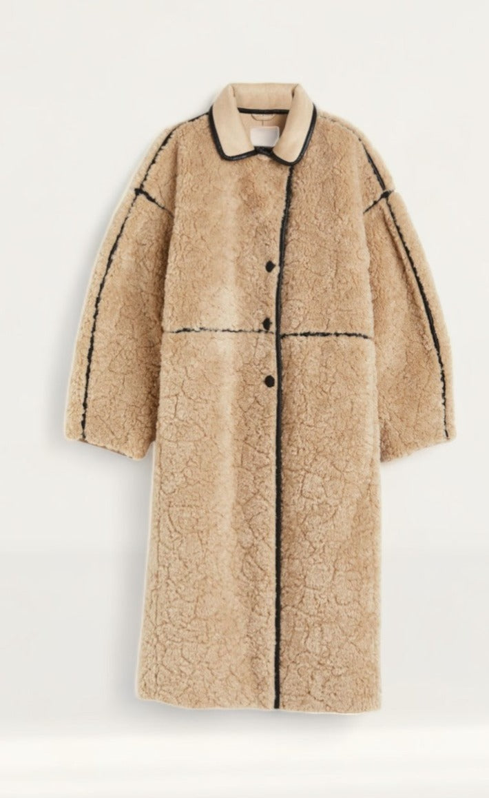 H&M Beige Teddy Coat