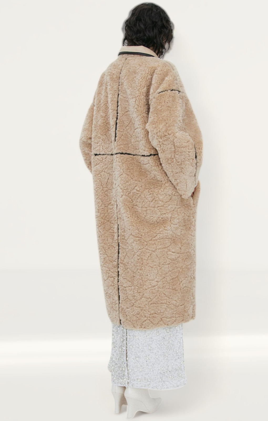 H&M Beige Teddy Coat