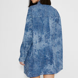 Nasty Gal Shimmer Denim Oversized Shirt