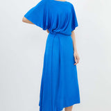 Karen Millen Slinky Knit Angel Sleeve High Low Dress