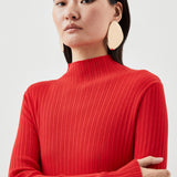 Karen Millen Viscose Blend Popper Detail Split Knit Midaxi Dress