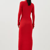 Karen Millen Viscose Blend Popper Detail Split Knit Midaxi Dress