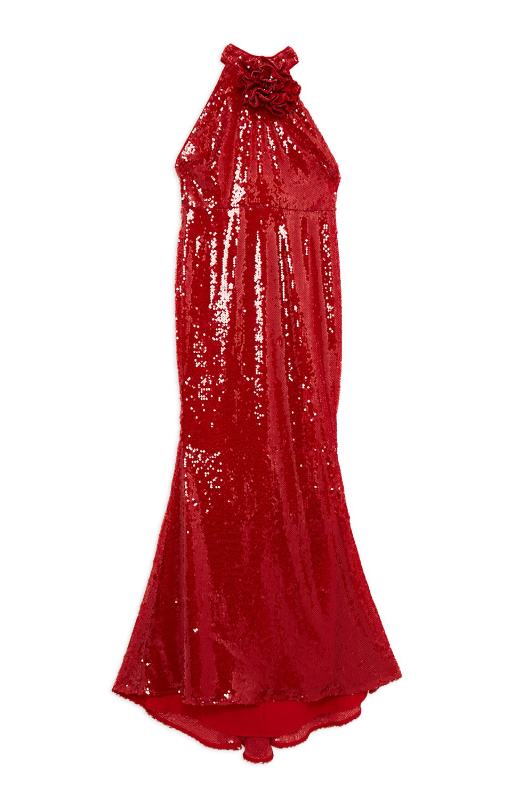 Rent Karen Millen Sequin Rosette Halter Woven Maxi Dress Hirestreet