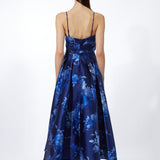 Karen Millen Jacquard Strapless Front Split Maxi Dress