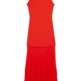 Karen Millen Viscose Blend Knit Halter Neck Sheer Skirt Midaxi Dress