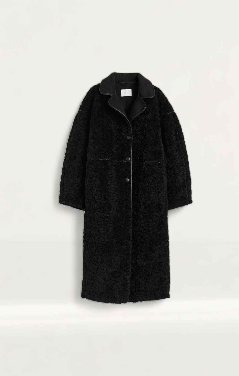 H&M Black Teddy Coat