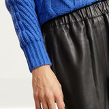 M&S Leather Straight Leg Ankle Grazer Trousers product image