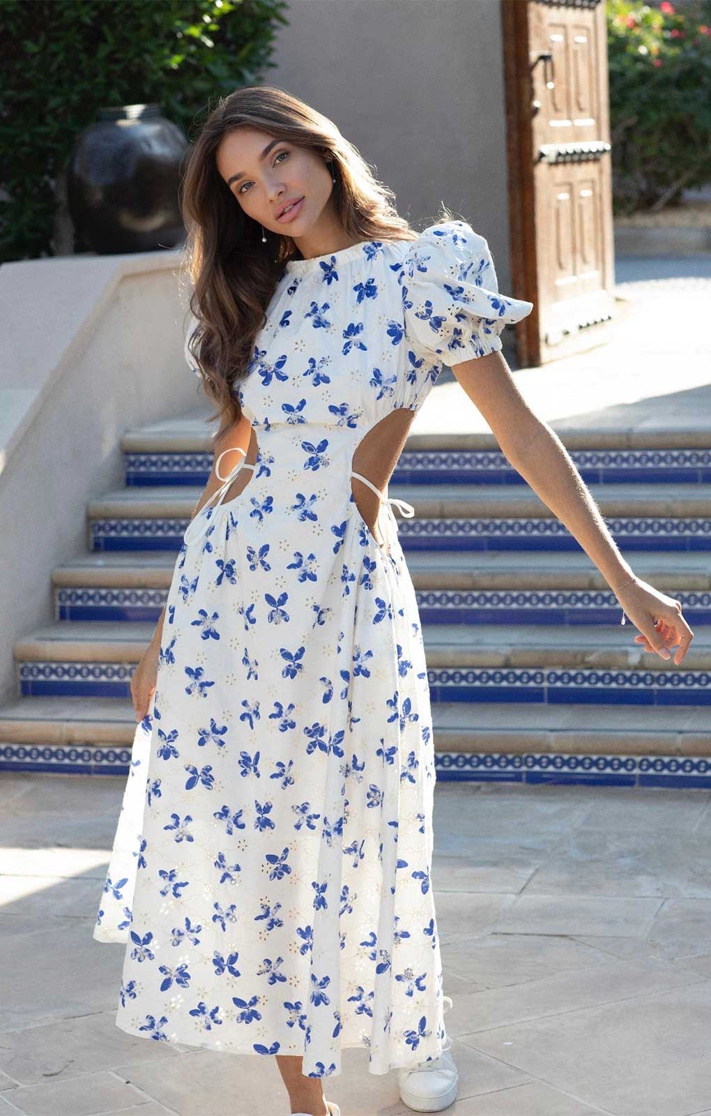 Anne Louise Boutique Blue & White Kika Dress product image