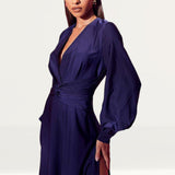 Boohoo Satin Twist Front Maxi Dress