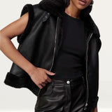 Boohoo Black 4-in-1 Aviator Coat