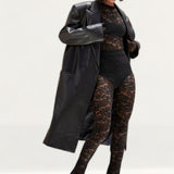 Boohoo Black Faux Leather Trench Coat
