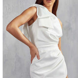 Misspap Ivory Mai Premium Occasion Bow Detail Maxi Dress