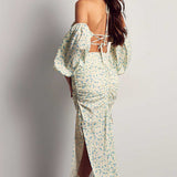 Misspap Ditsy Floral Side Split Two Piece Co-ord Set
