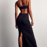 Misspap Double Layer Stretch Multi Strap Maxi Dress