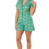 Timeless London Green Floral Breta Playsuit