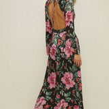 Oasis Bright Floral Flute Sleeve Maxi Dress product image