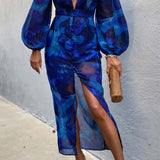 Runaway The Label Blue Calista Midi Dress product image