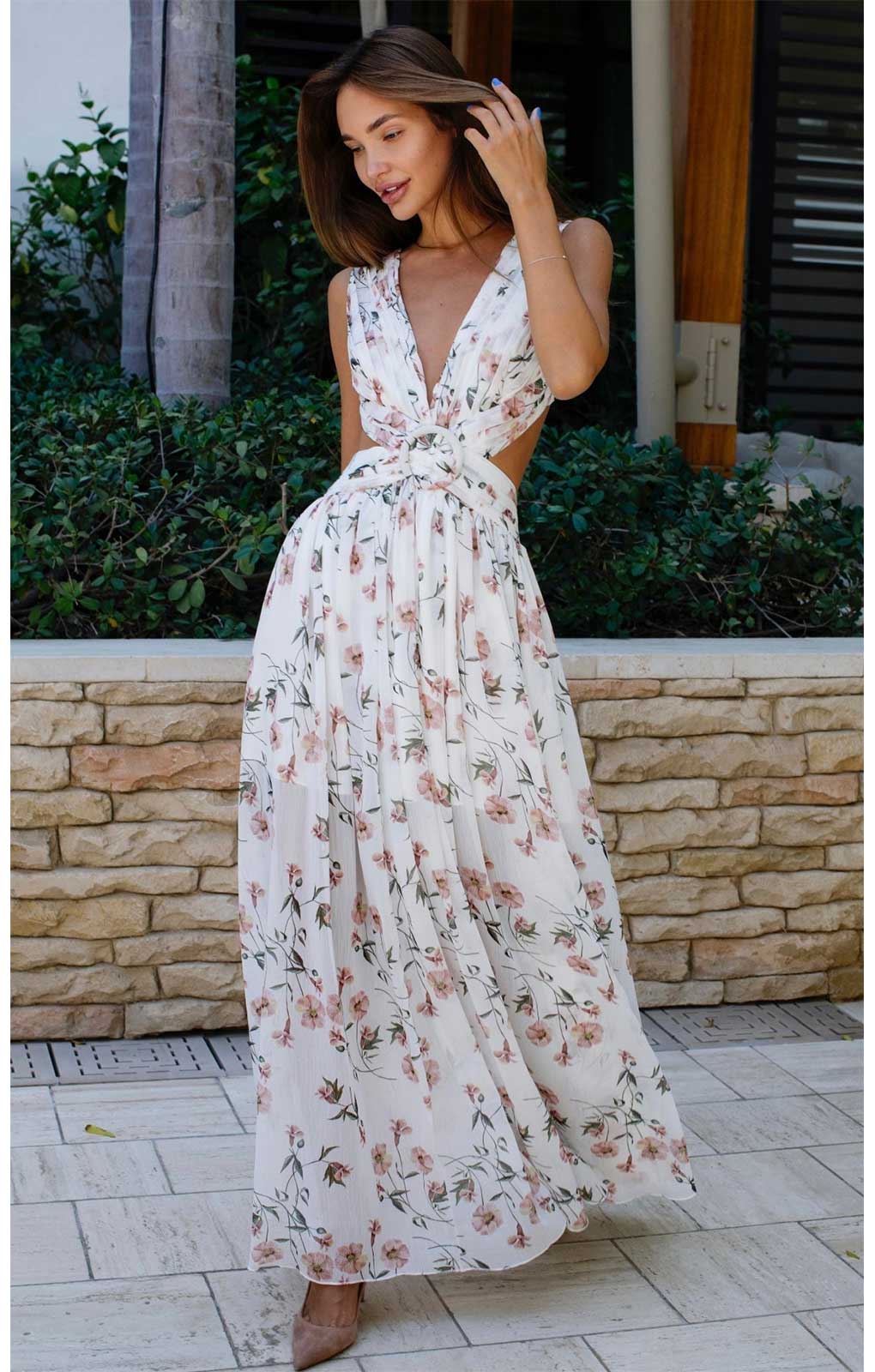 casablanca maxi dress LOFT Beach Casablanca Cutout Maxi Pocket Dress