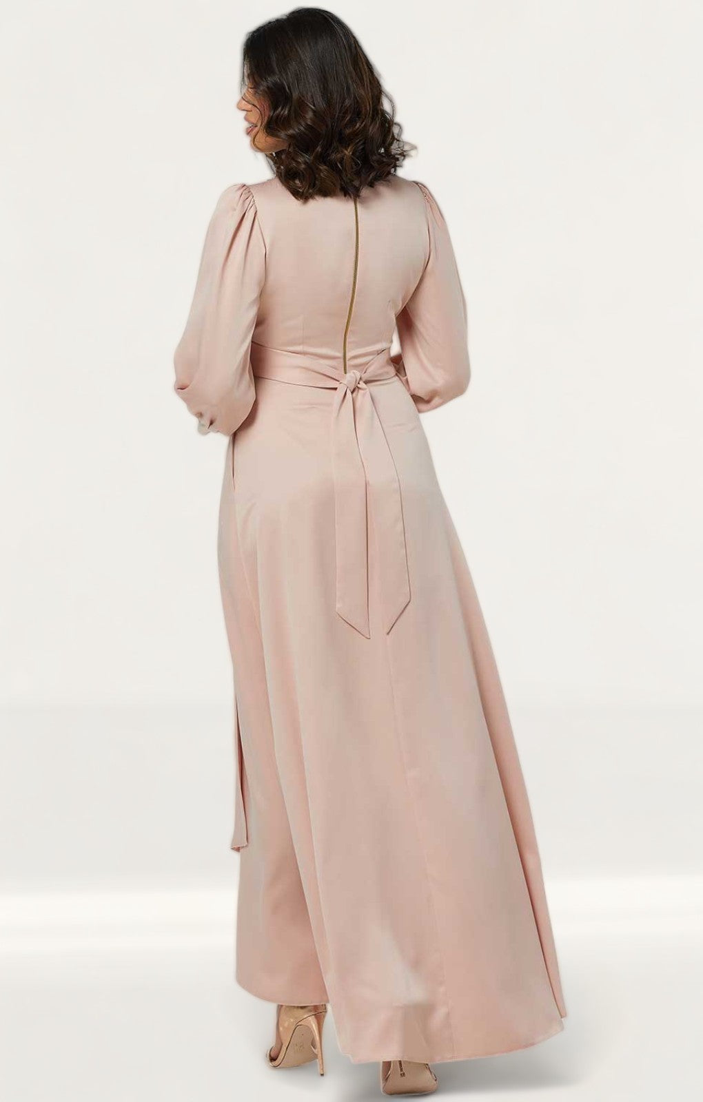 Closet London Blush High-Low Wrap Dress
