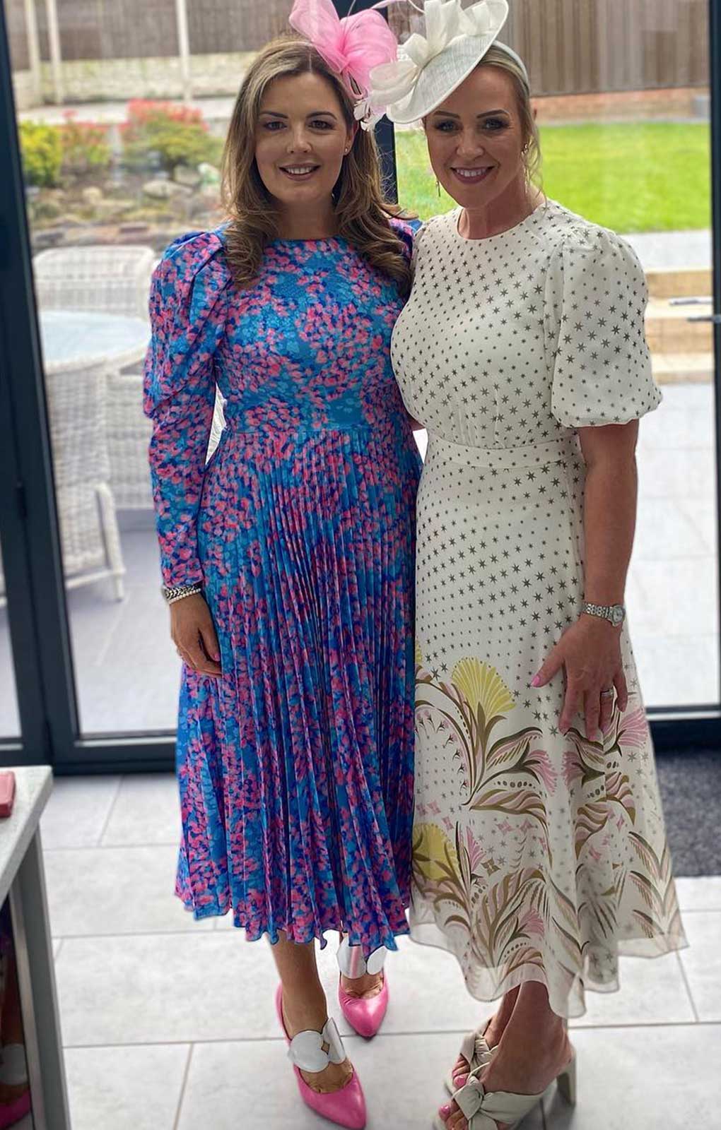 Closest London Pink Print Pleated Midi Dress