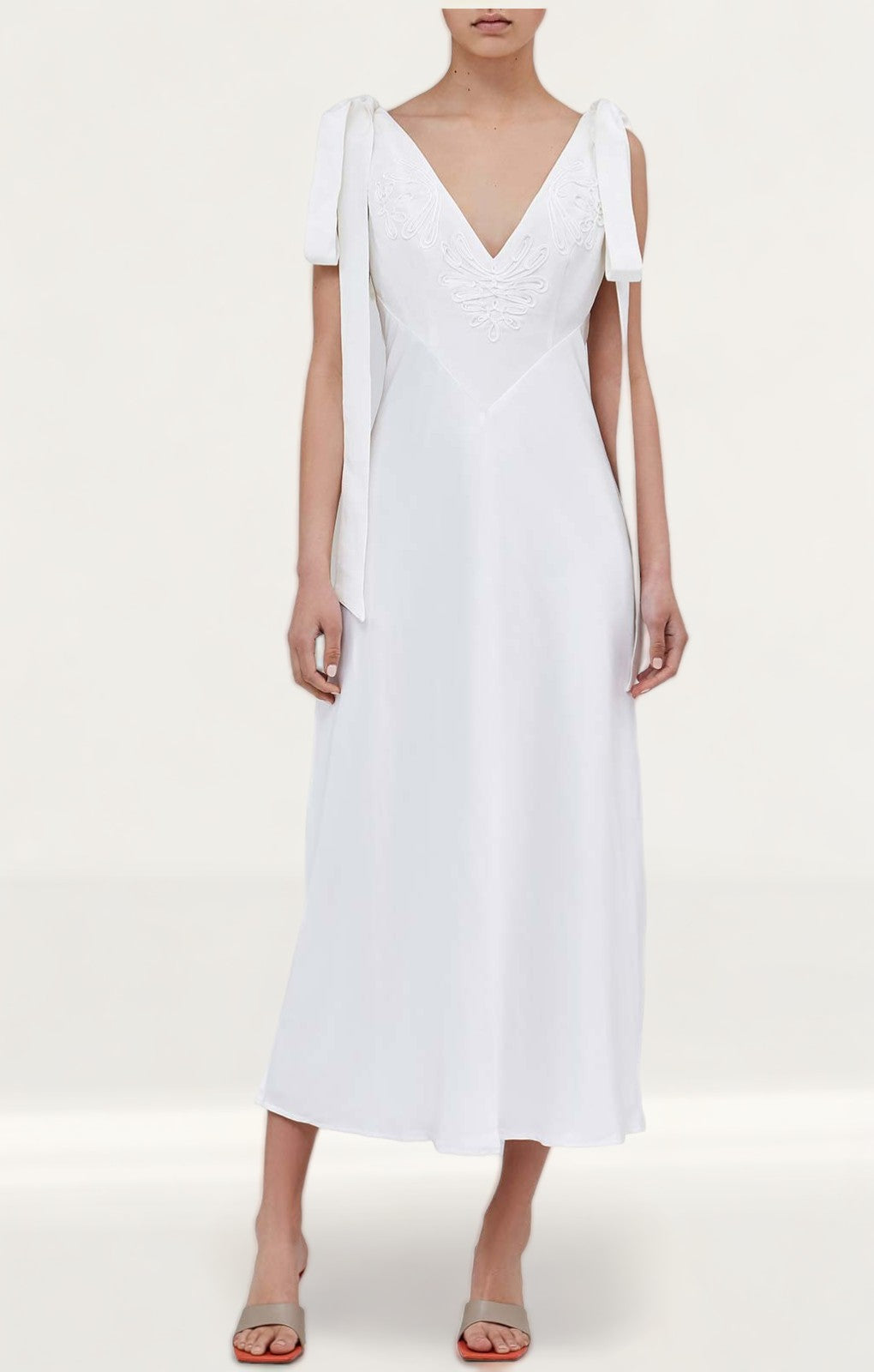 C/Meo Collective Ivory Fundamental Midi Dress