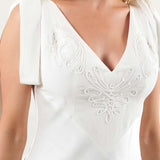 C/Meo Collective Ivory Fundamental Midi Dress