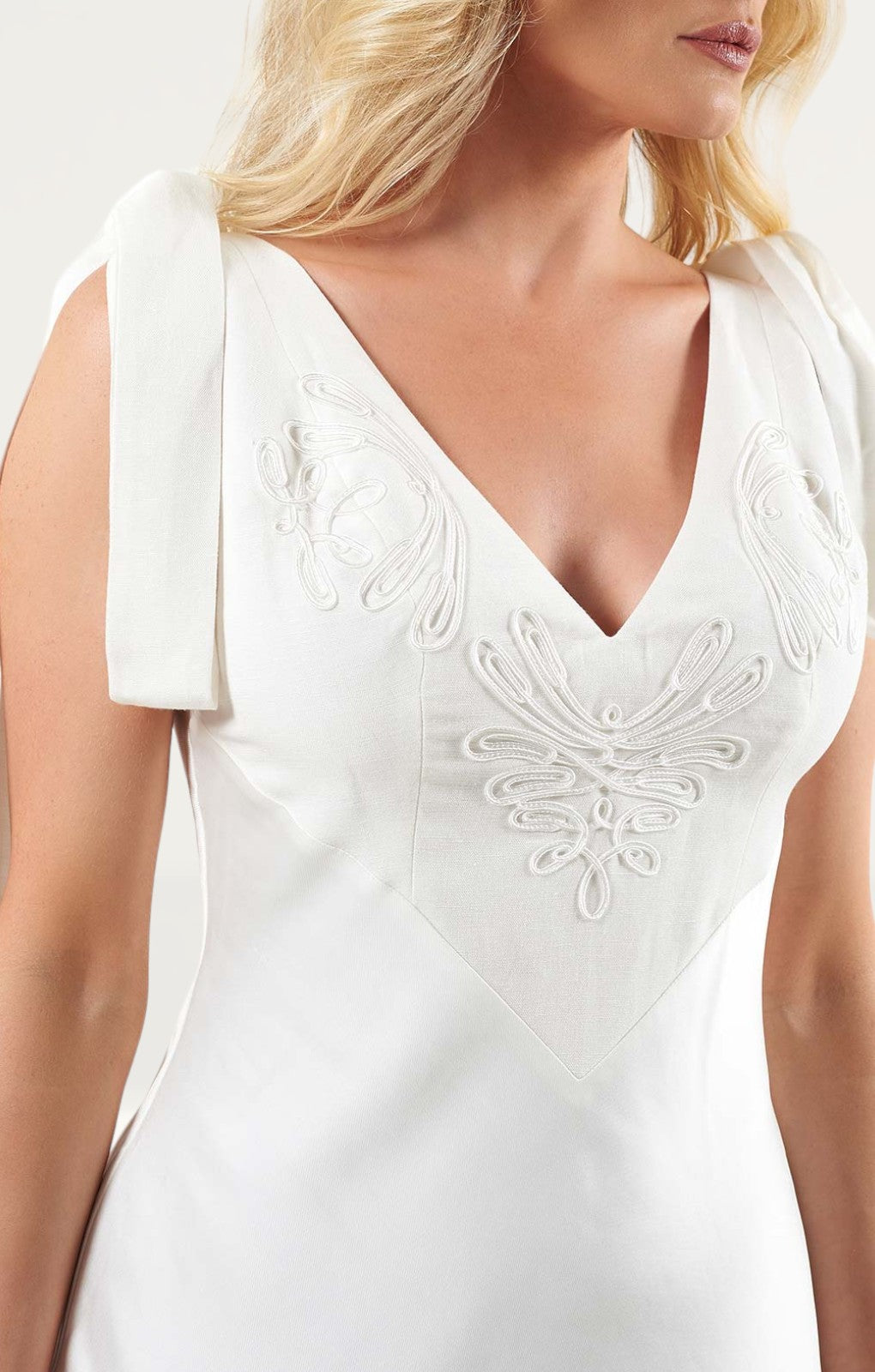 C/Meo Collective Ivory Fundamental Midi Dress
