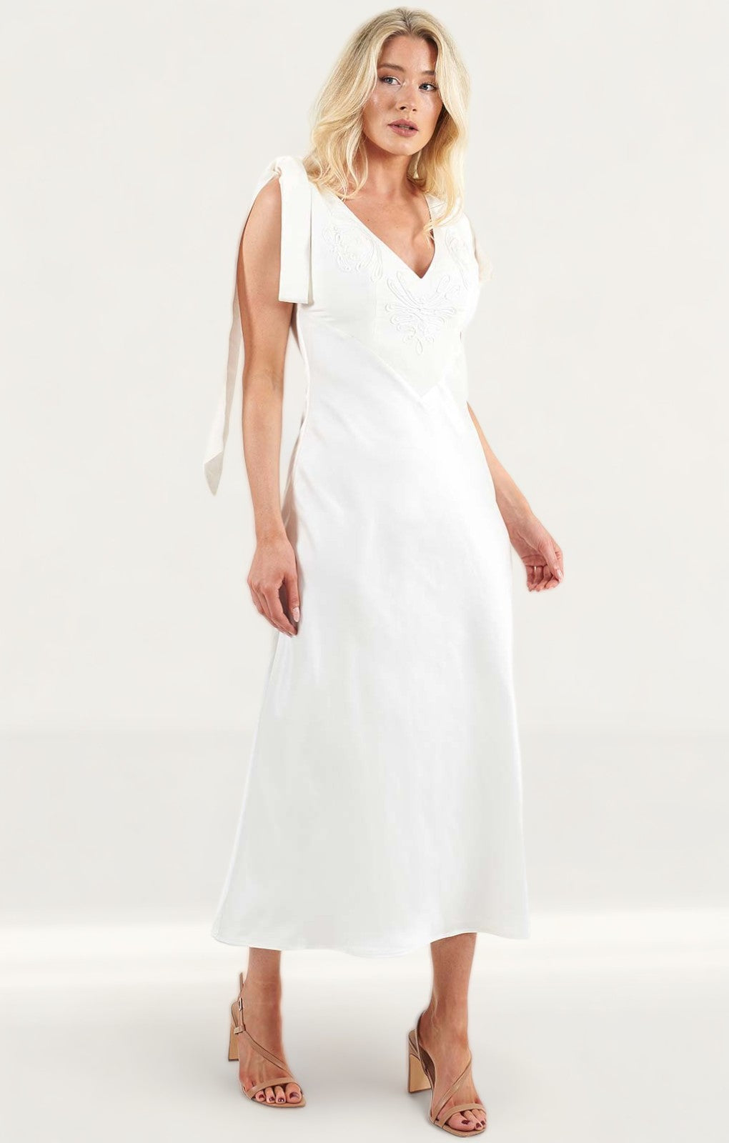 C/Meo Collective Ivory Fundamental Midi Dress