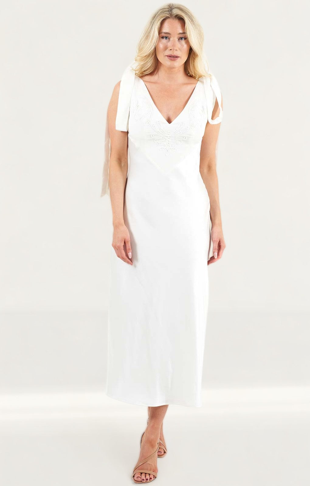 C/Meo Collective Ivory Fundamental Midi Dress