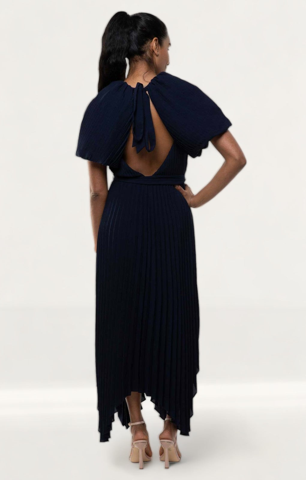 C/Meo Collective Navy Construct Midi Dress