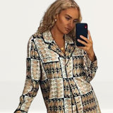 C/Meo Collective Oyster Paisley Archaic Shirt & Skirt Co-Ord