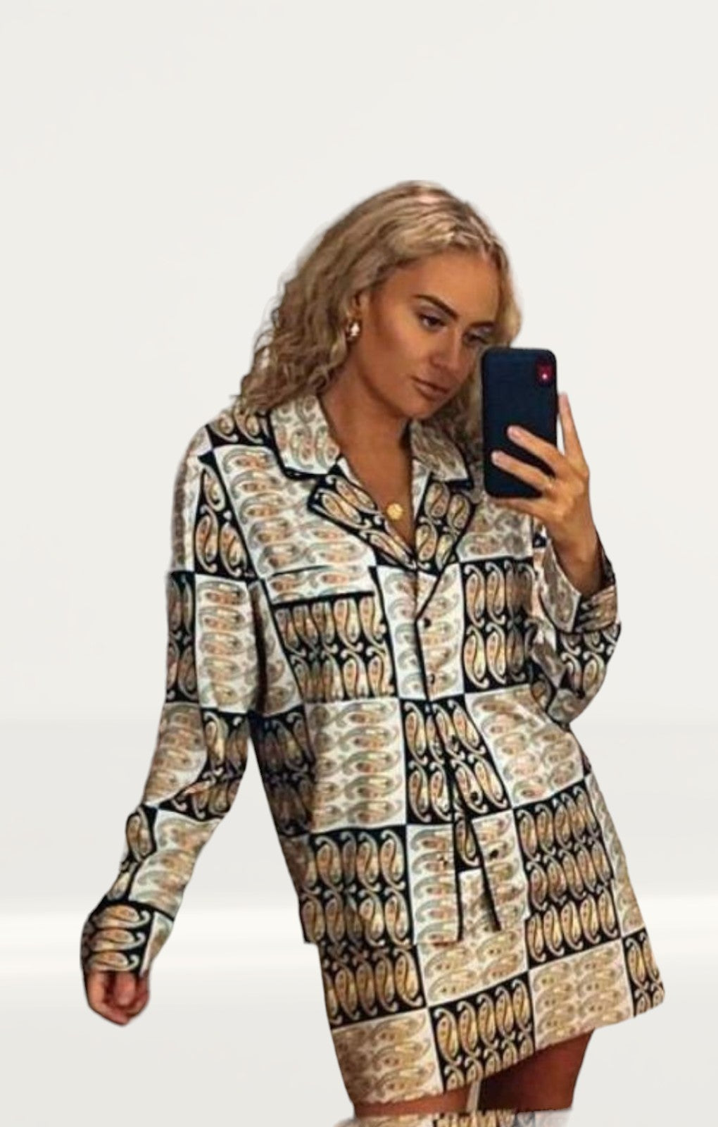 C/Meo Collective Oyster Paisley Archaic Shirt & Skirt Co-Ord