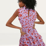 Coast Lilac Printed Tiered Frill Sleeve Mini Dress product image