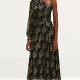 Coast Metallic One Shoulder Belted Dress product image