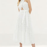 Coast White Broderie Halterneck Cross Over Dress product image