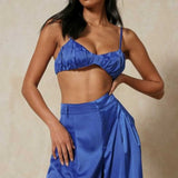 Misspap Cobalt Bralet & Trouser Co-Ord product image