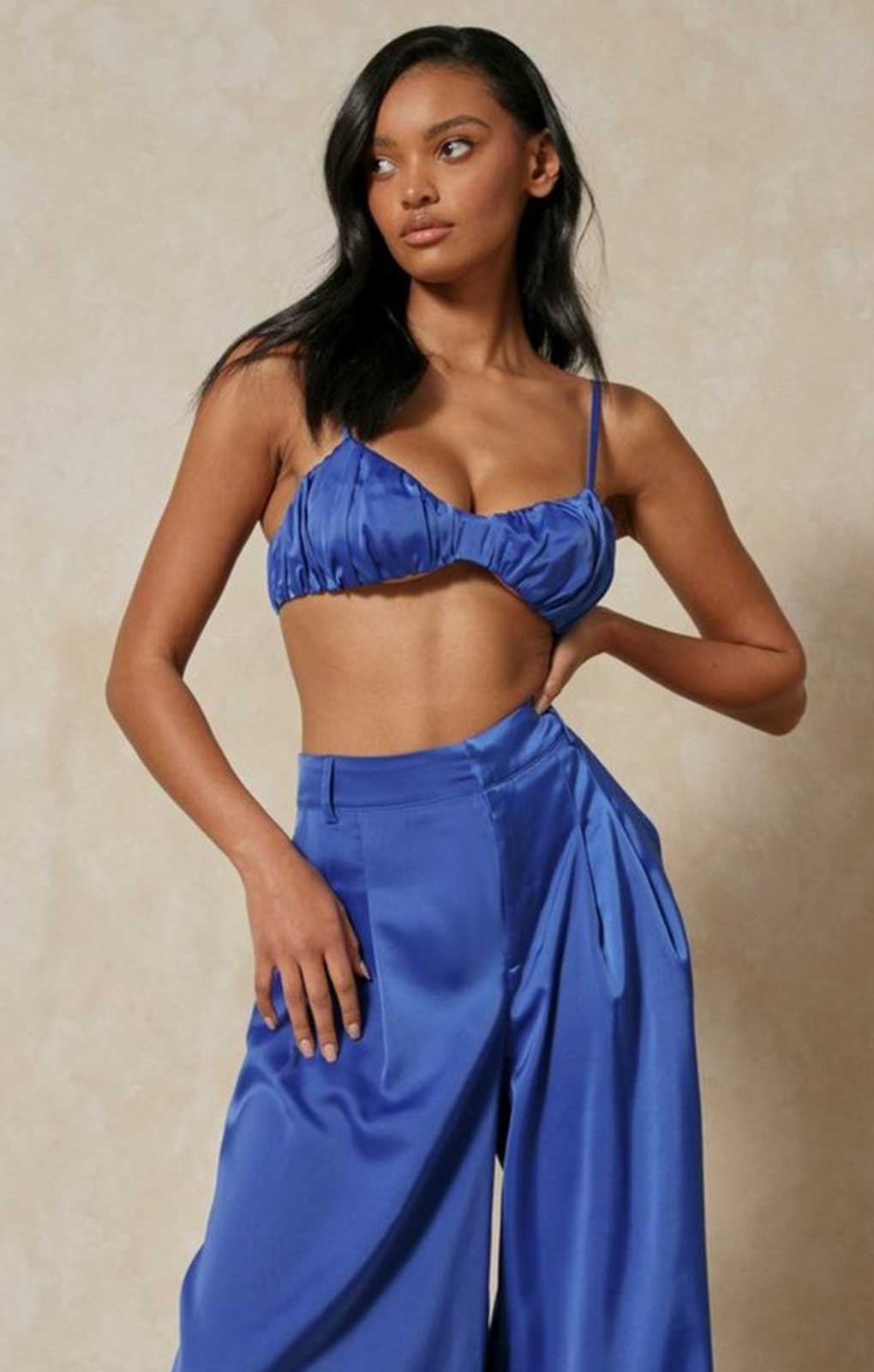 Misspap Cobalt Bralet & Trouser Co-Ord product image