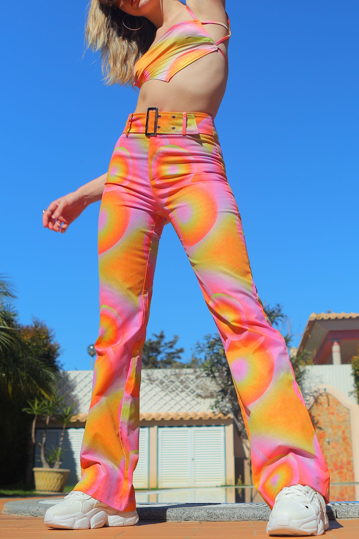 Elise & Fred Orange Swirl 3 Piece Jean Co-Ord