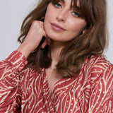 Little Mistress Gold Leaf Midaxi With Shirred Waist
