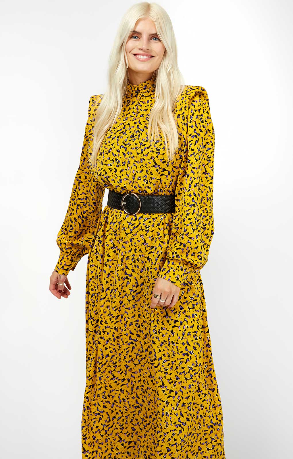 Little Mistress Yellow Midaxi Dress By Vogue Williams