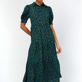 Little Mistress By Vogue Williams Green Short Sleeve Midaxi Dress