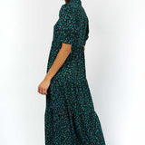 Little Mistress By Vogue Williams Green Short Sleeve Midaxi Dress