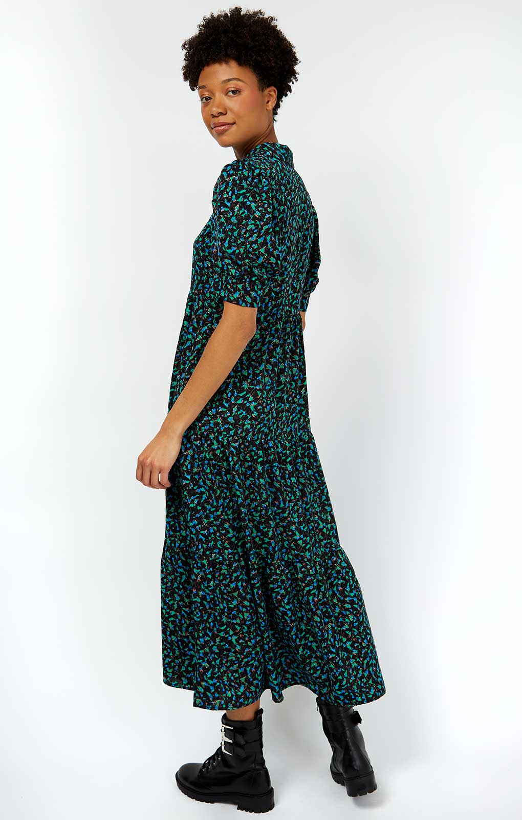Little Mistress By Vogue Williams Green Short Sleeve Midaxi Dress