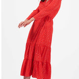 Little Mistress Red Wrap Midaxi Dress