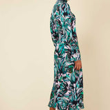 Little Mistress Green Leaf Printed Midaxi Dress product image