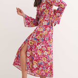 Nobody's Child Cher Floral Pink Tula Midi Dress product image
