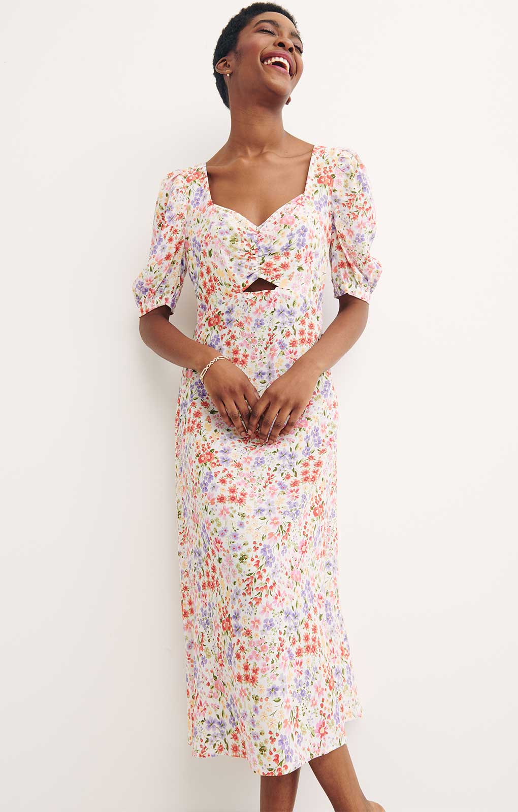 Nobody's Child Cut Out Rosie Midi Dress