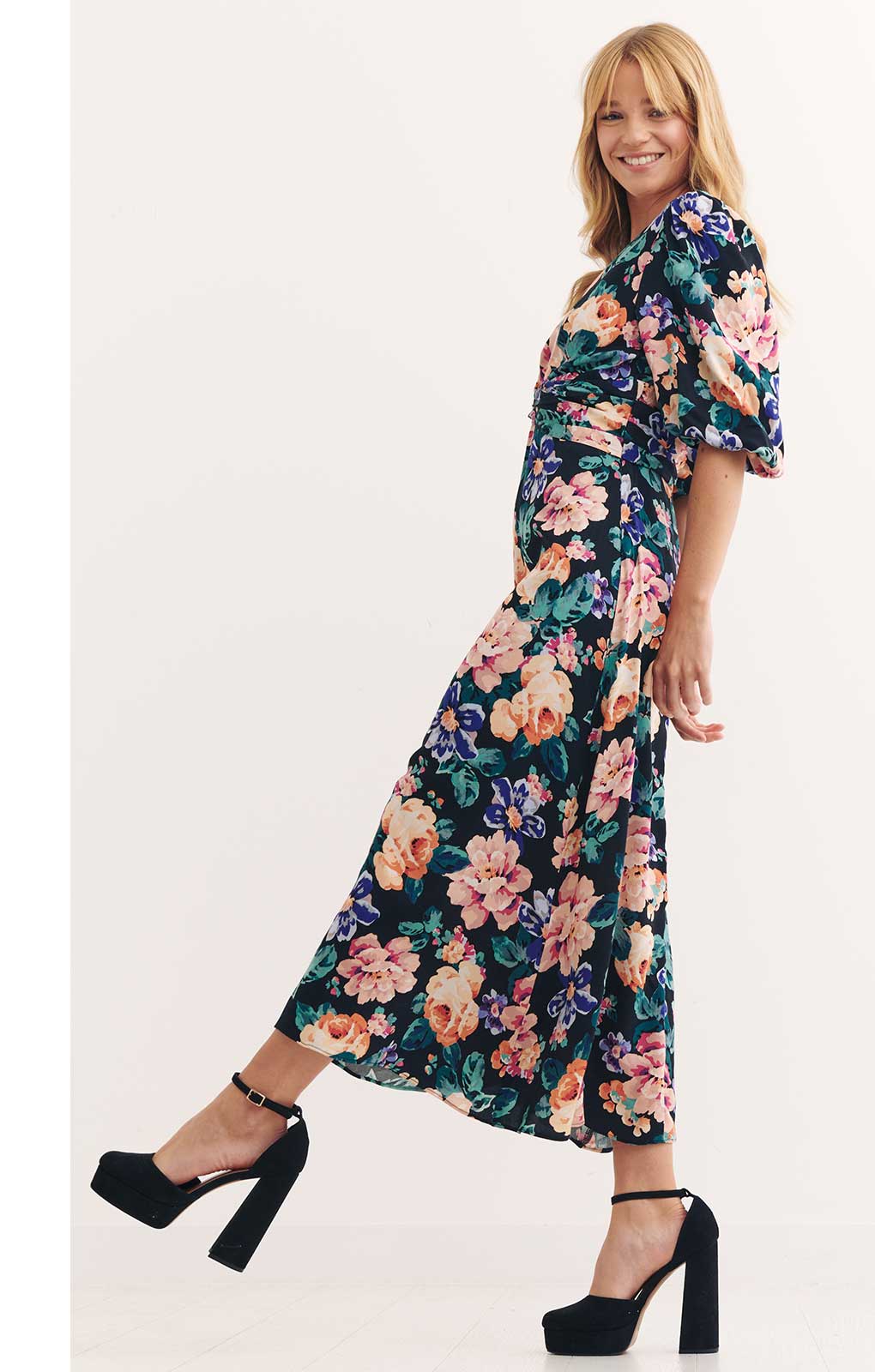 Nobody's Child Gabriella Open Back Midi Dress product image