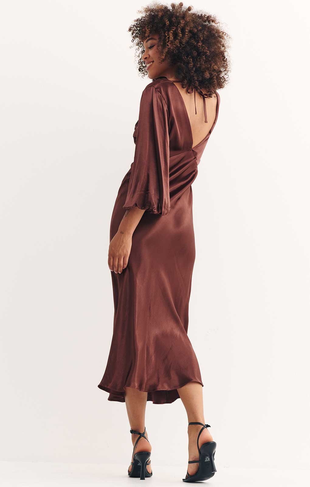 Nobody's Child Brown Ciara Midi Dress