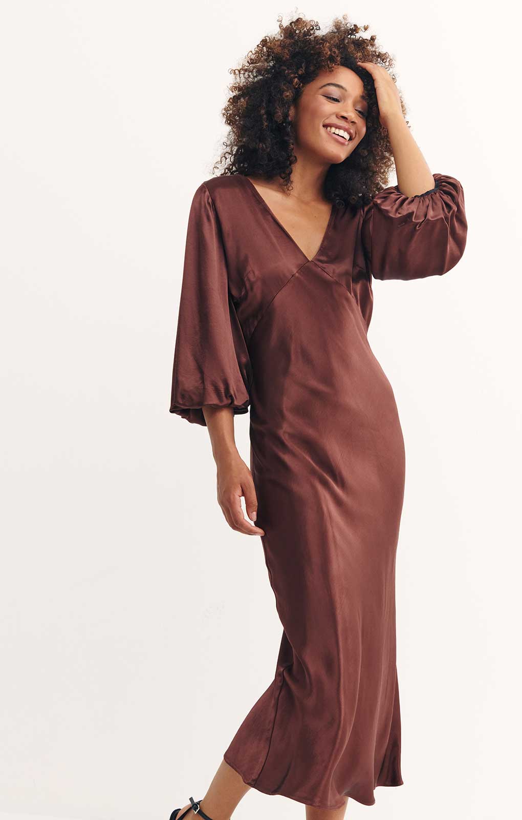 Nobody's Child Brown Ciara Midi Dress